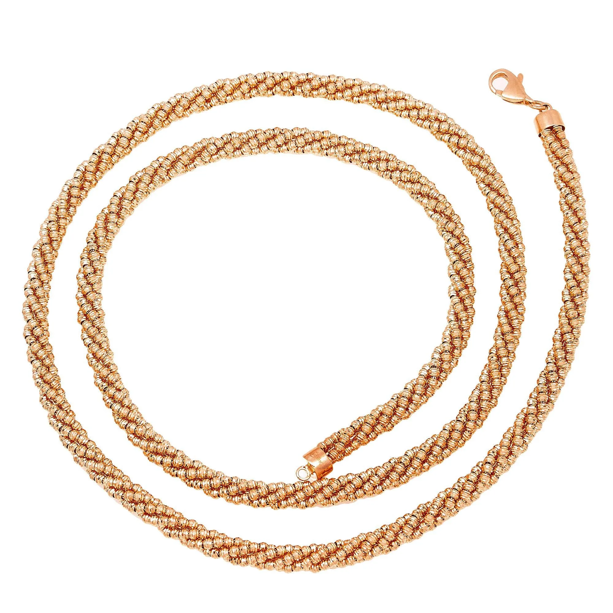 10K ROSE GOLD 4.61MM MOON LASER CHAIN AVAILABLE IN SIZES 18"-26"