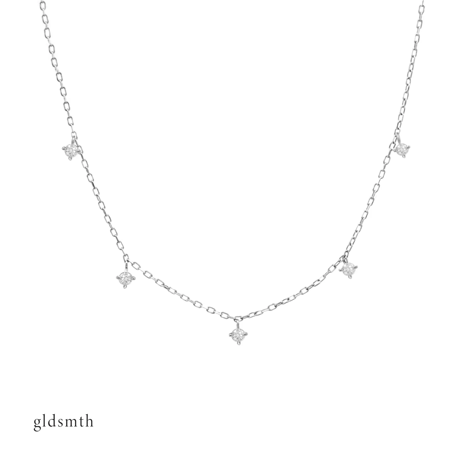 10k White Gold Kathleen Necklace