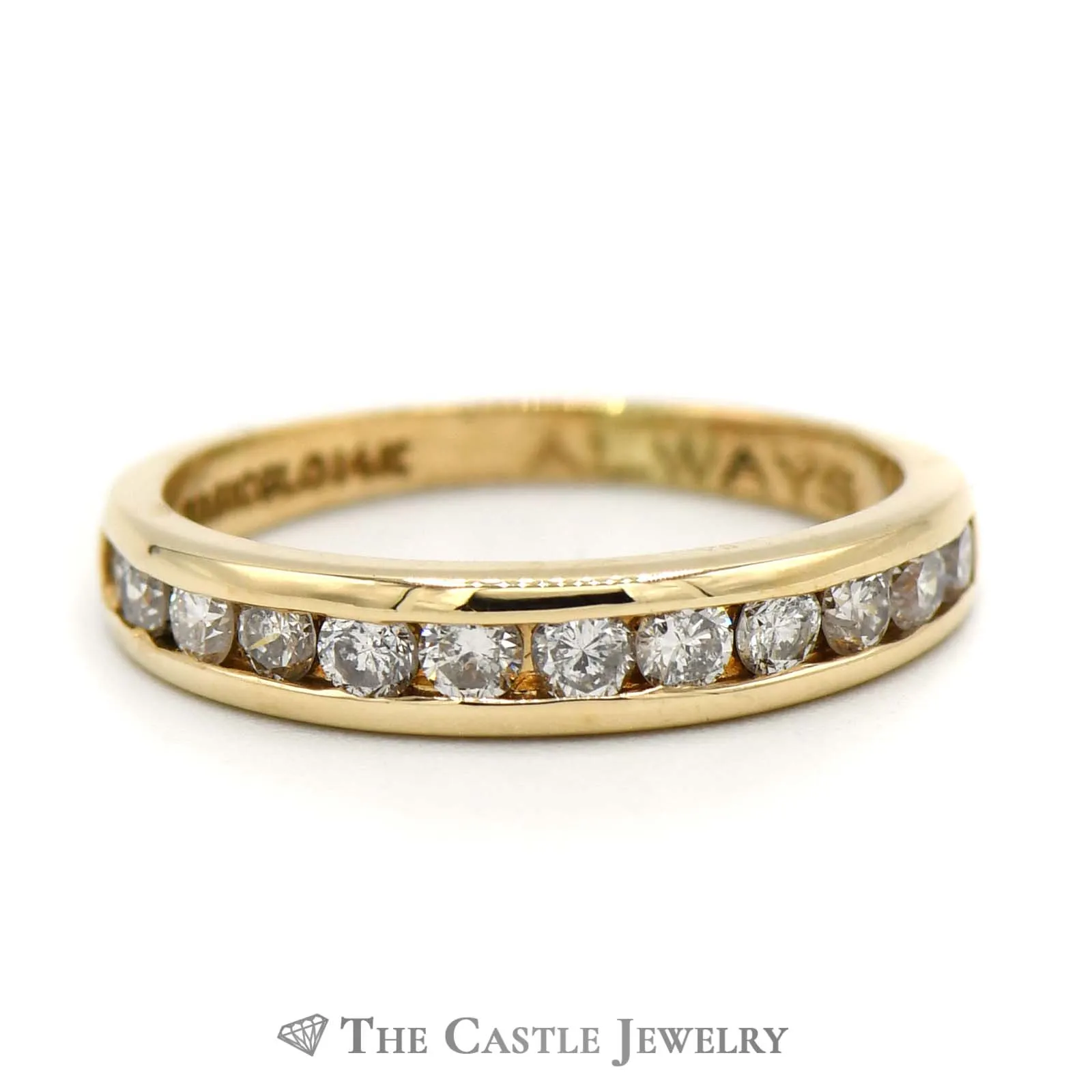 1/2cttw Channel Set Diamond Wedding Band in 14K Yellow Gold