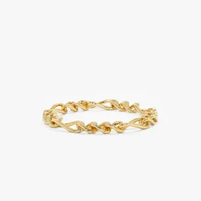 14k Gold Figaro Chain Ring, Suzanne