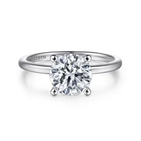 14K White Gold ‘Evelina’ Solitaire Engagement Ring