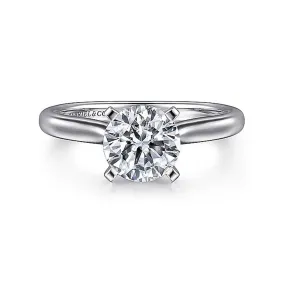 14K White Gold 'Lauren' Round Diamond Engagement Ring