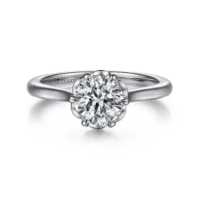 14K White Gold 'Tiona' Round Diamond Engagement Ring