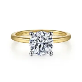 14K White-Yellow Gold Diamond Engagement Ring