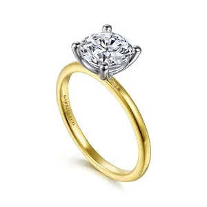 14K White-Yellow Gold Diamond Engagement Ring