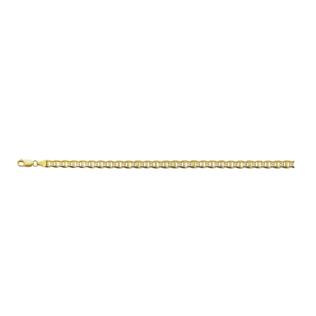 14K Yellow Gold 3mm Mariner Chain