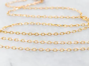 21-Karat Yellow Gold Cable Chain with Lobster Clasp