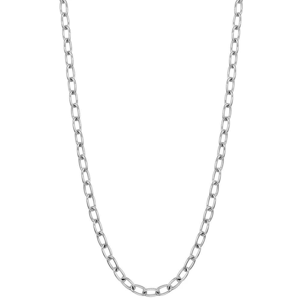 24" necklace in 18K white gold