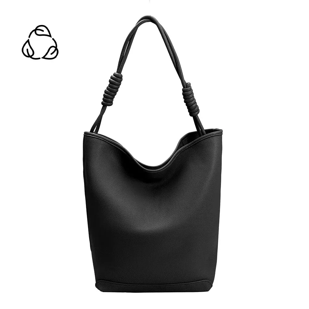 Adeline Large Recycled Vegan Tote Bag - Black