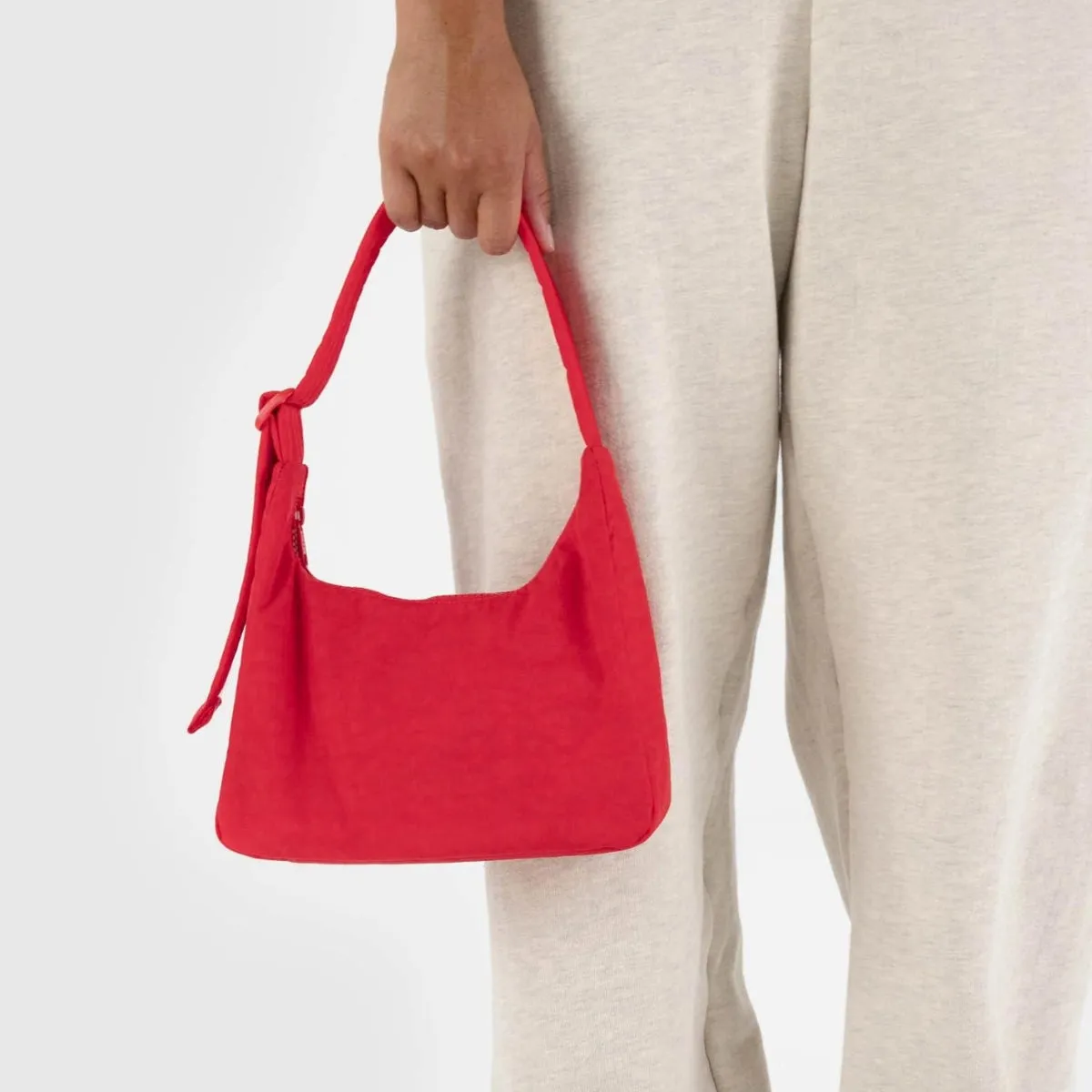 Baggu Mini Nylon Shoulder Bag in Candy Apple Red