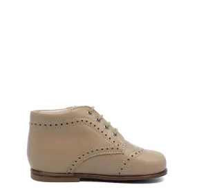 Beberlis Beige Wingtip Baby Bootie