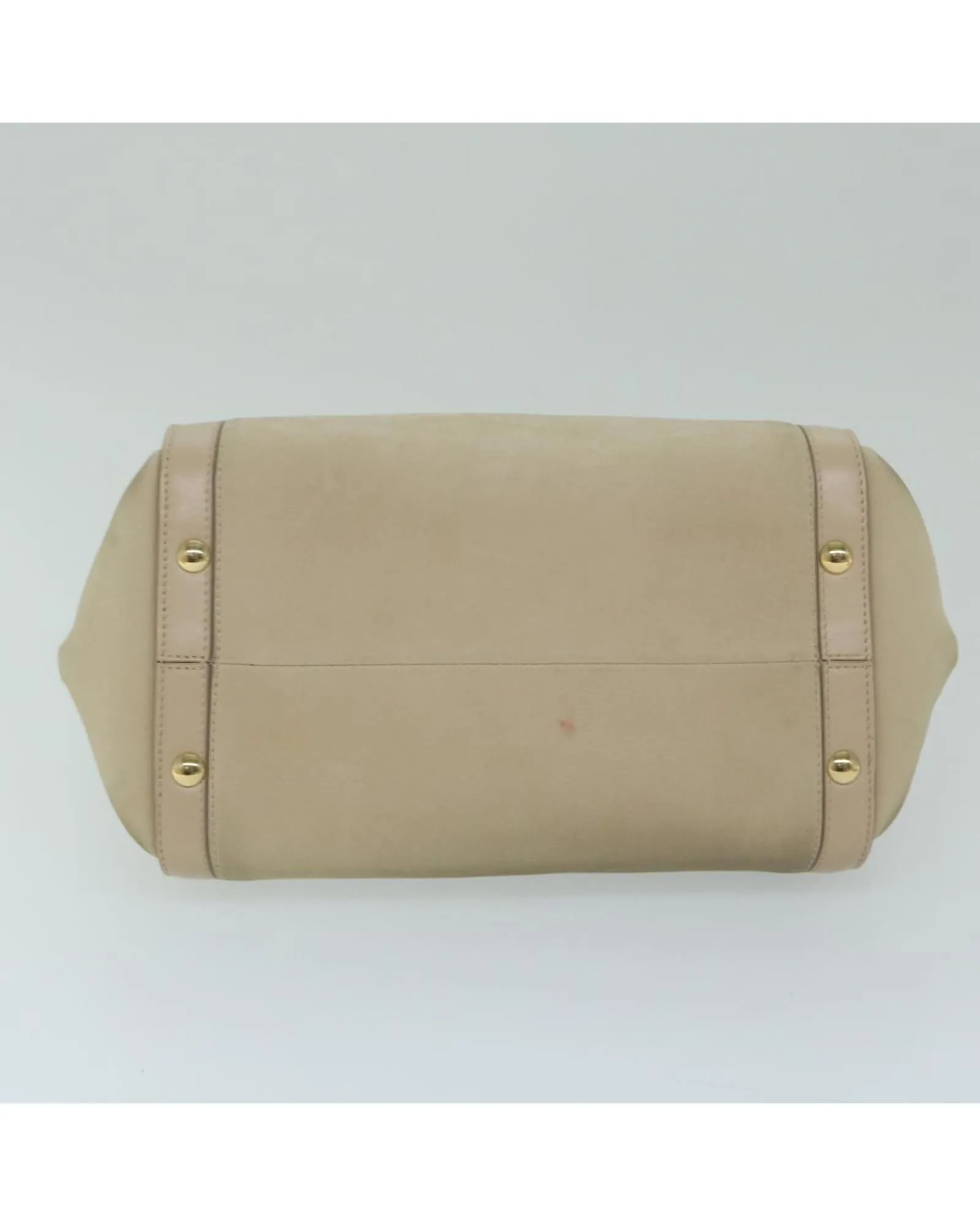 Beige Leather Gancini Shoulder Bag with Dust Bag and Shoulder Strap