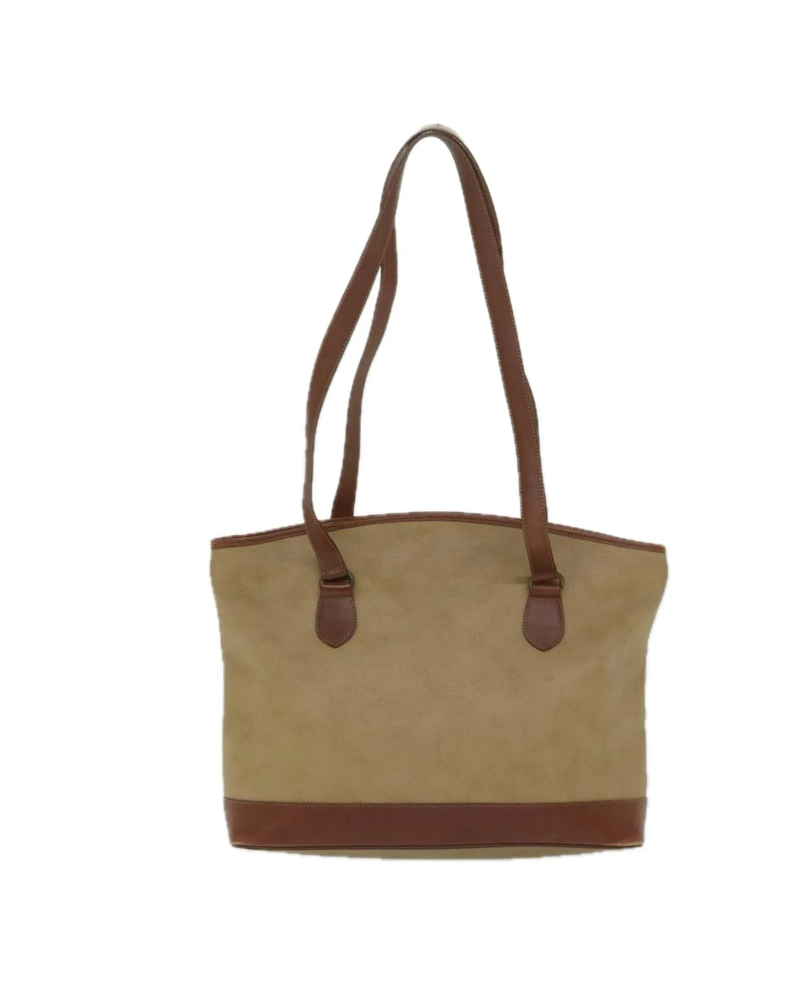 Beige PVC Leather Shoulder Bag with Shoulder Drop - CD Rank