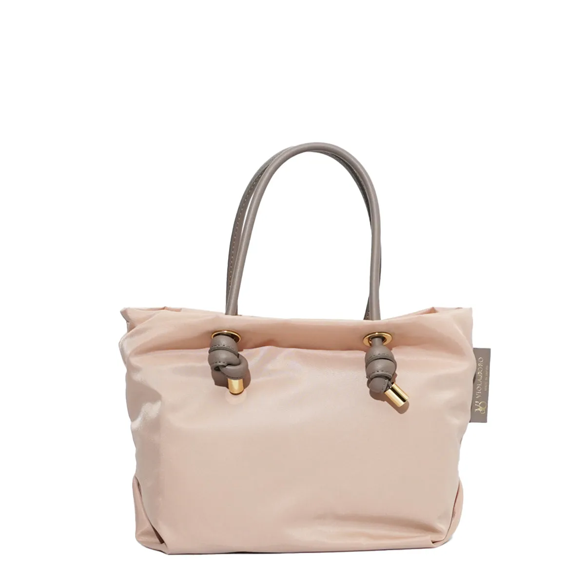 BIANCA-S Pink Beige x Taupe 2 Ways Tote