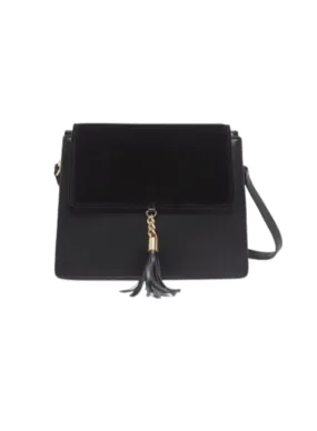 BLACK LEATHER SHOULDER BAG