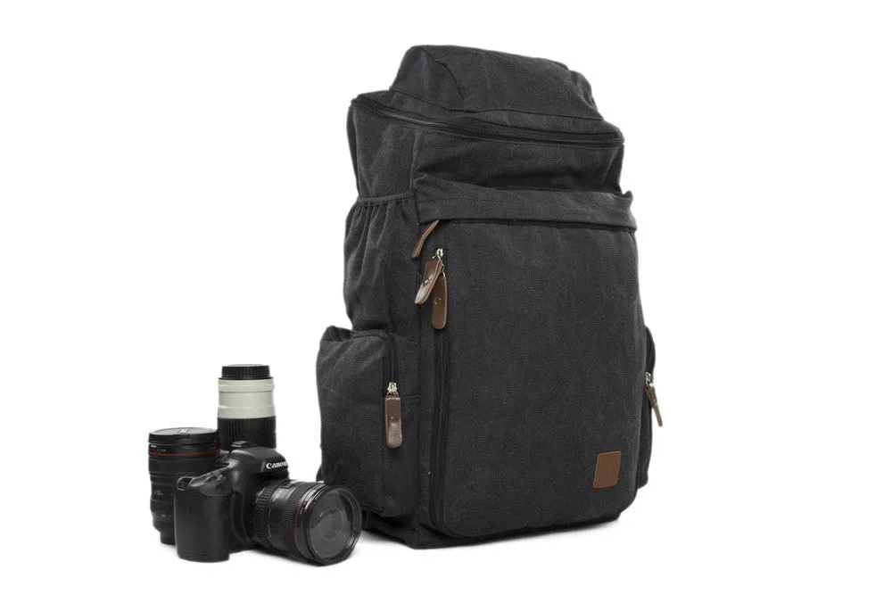 Black Maxi Camera Backpack DSLR Canvas Bag Professional Camera Backpack DN26S