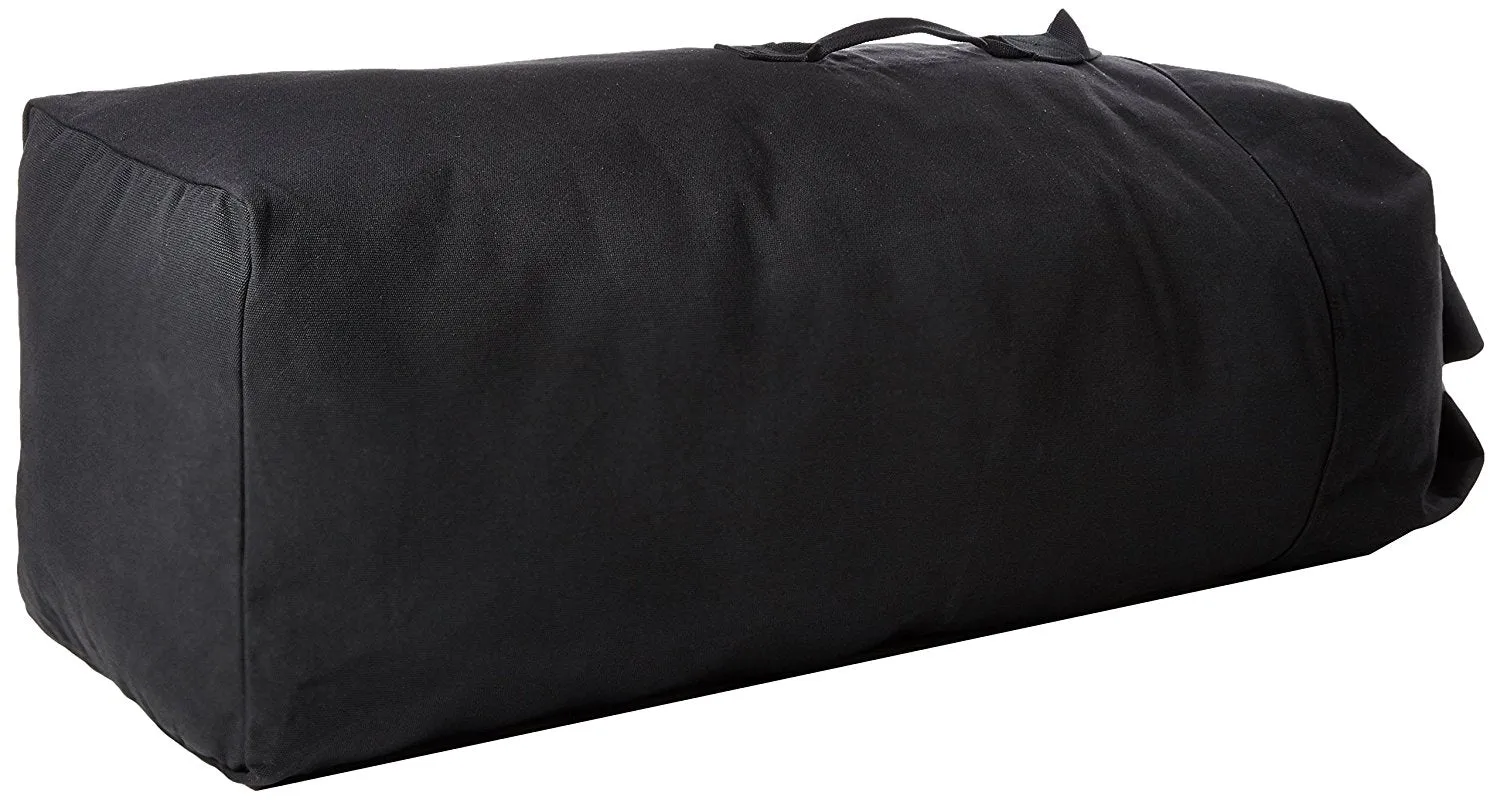 Black - Military Top Load Duffle Bag 30 in. x 50 in. - Cotton Canvas