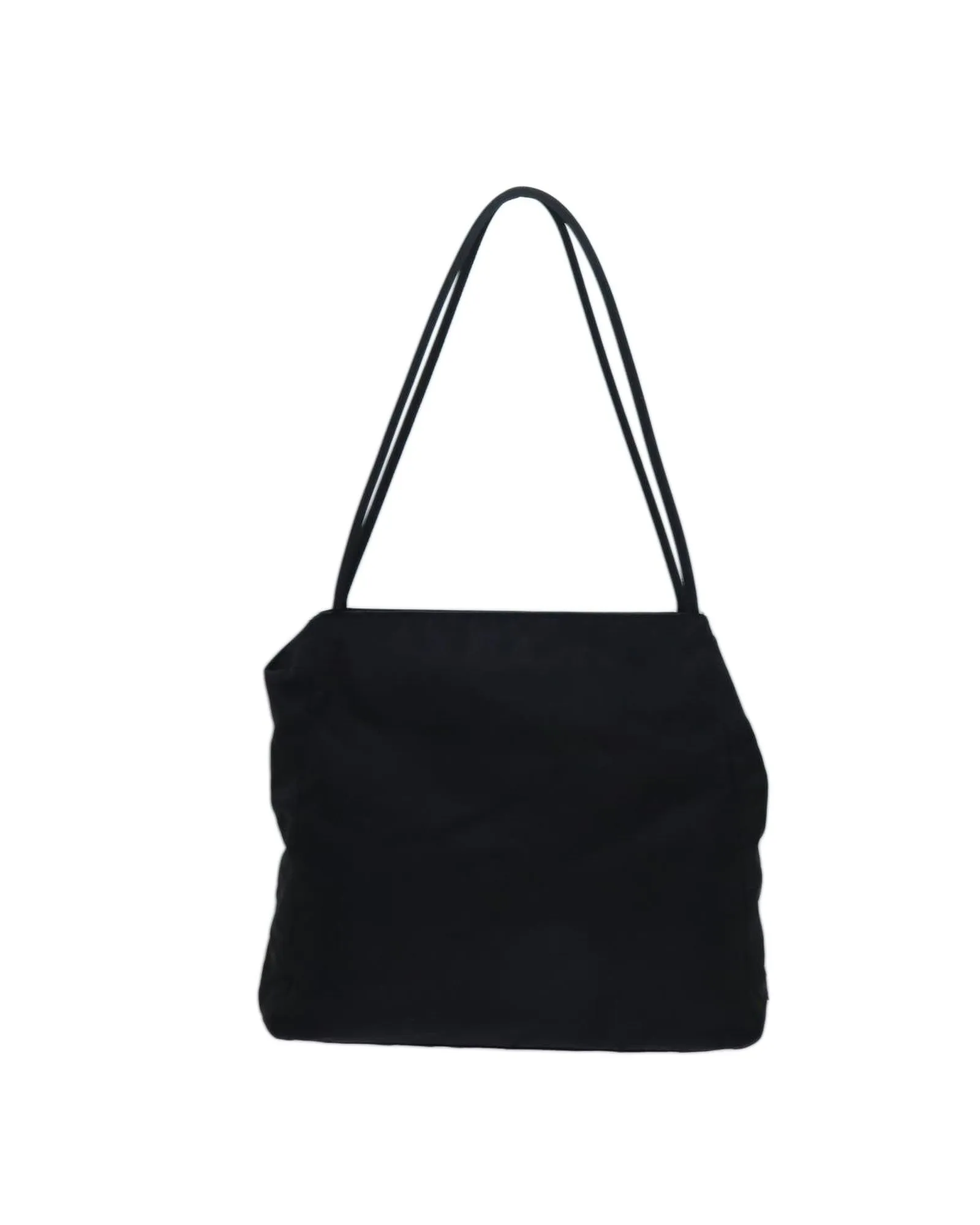 Black Nylon Shoulder Bag with 27cm Drop