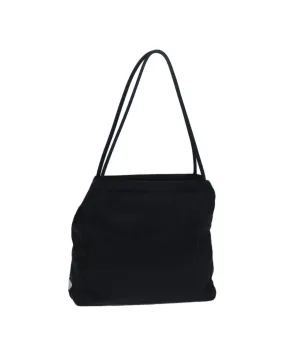 Black Nylon Shoulder Bag with 27cm Drop