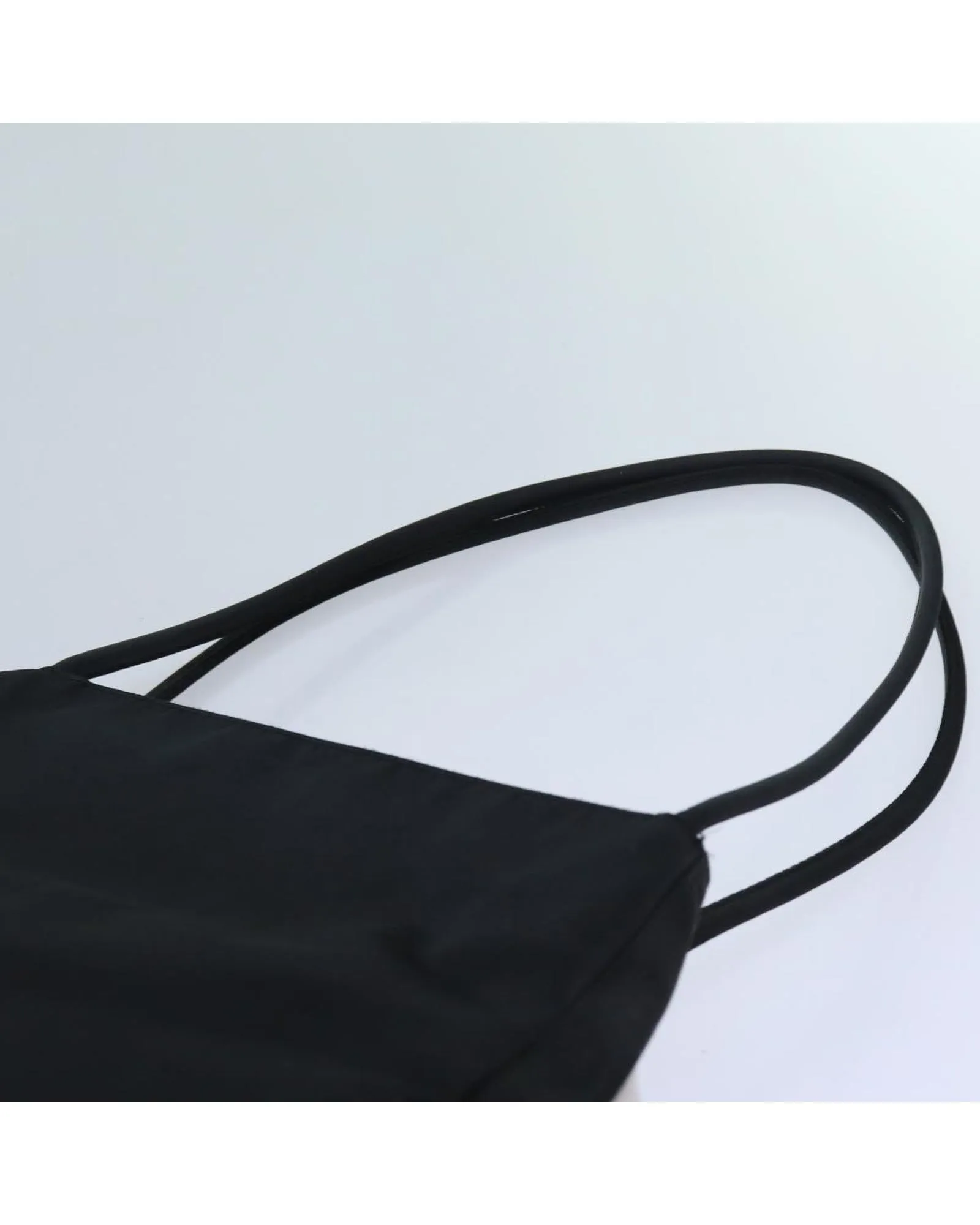 Black Nylon Shoulder Bag with 27cm Drop