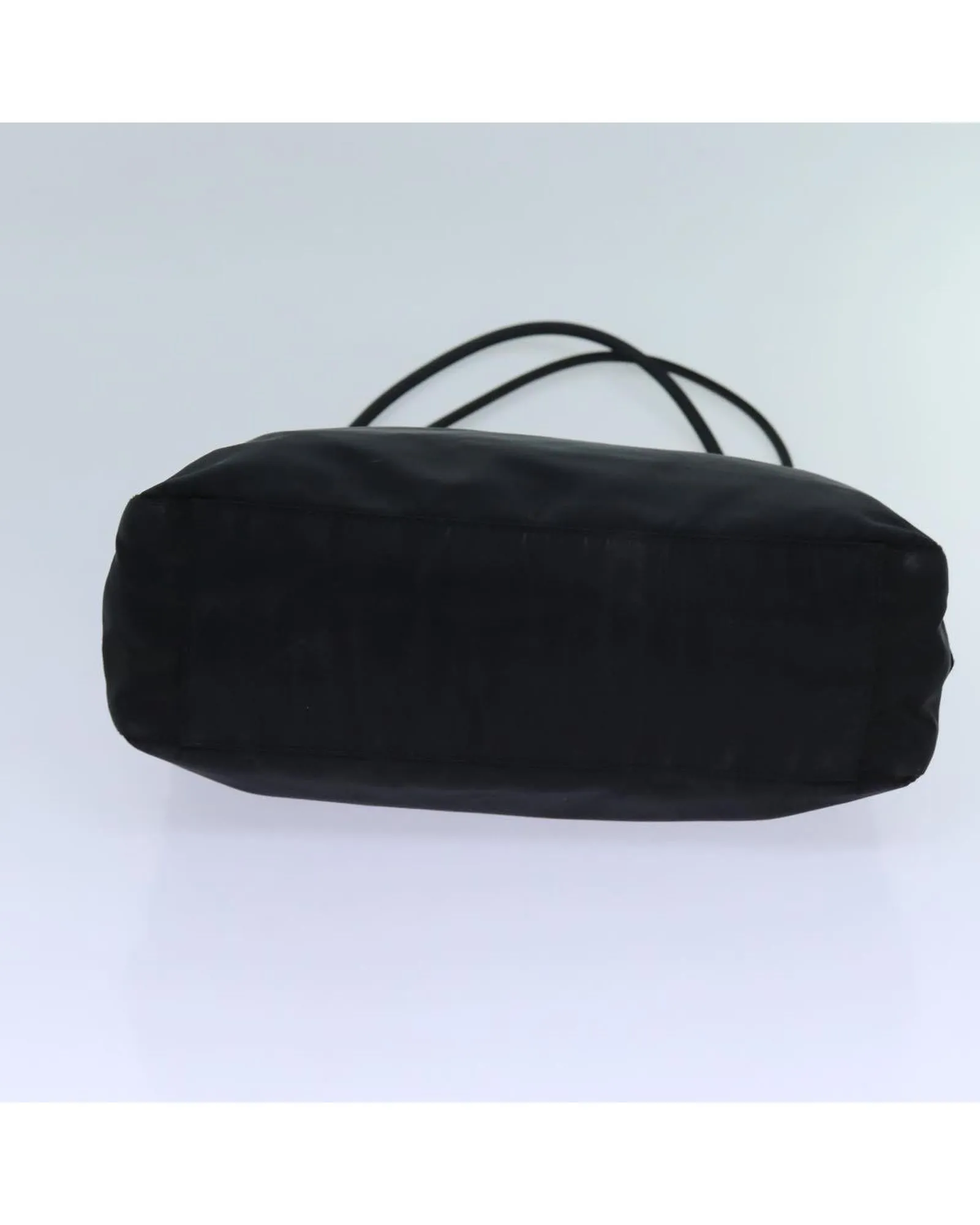 Black Nylon Shoulder Bag with 27cm Drop