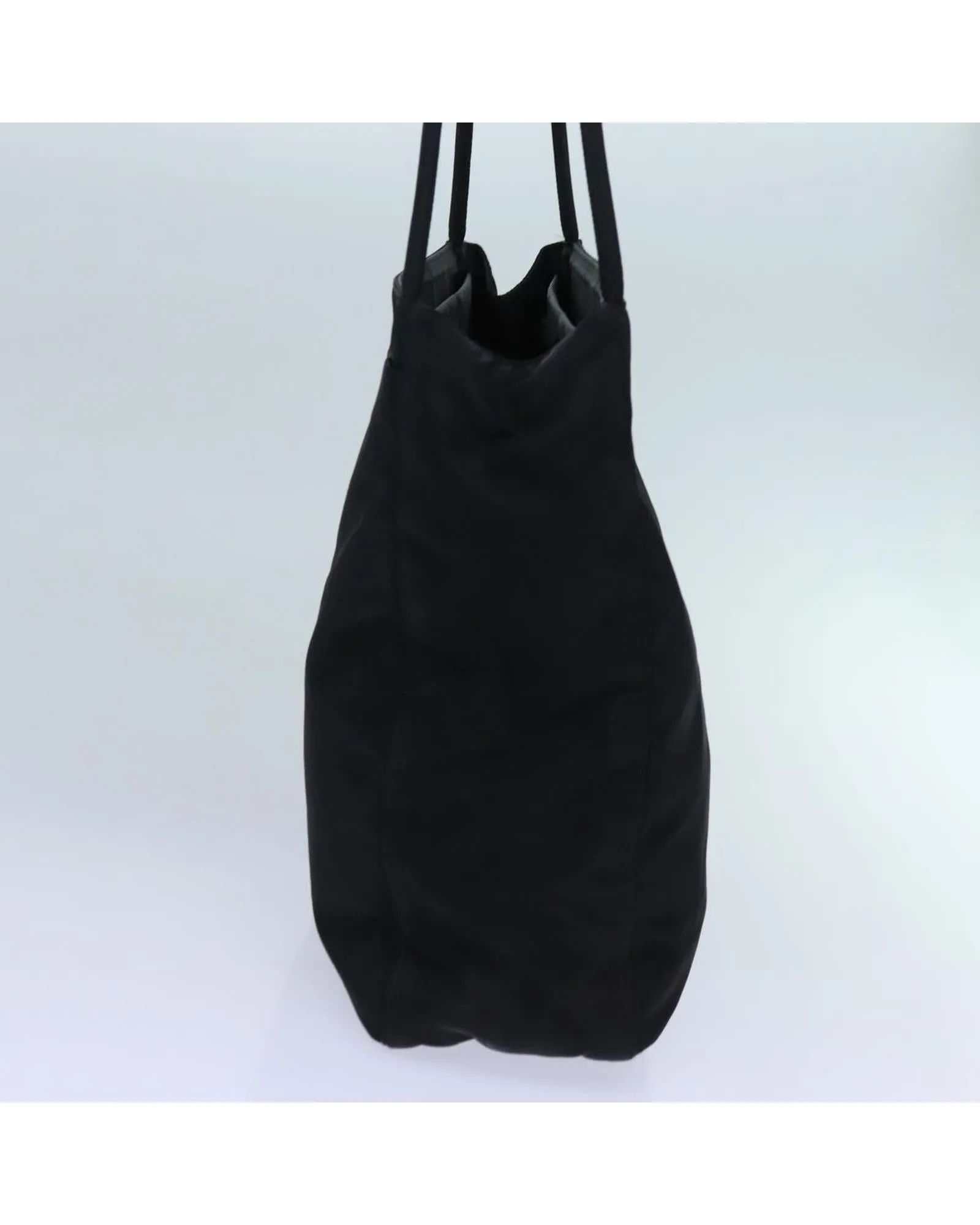 Black Nylon Shoulder Bag with 27cm Drop