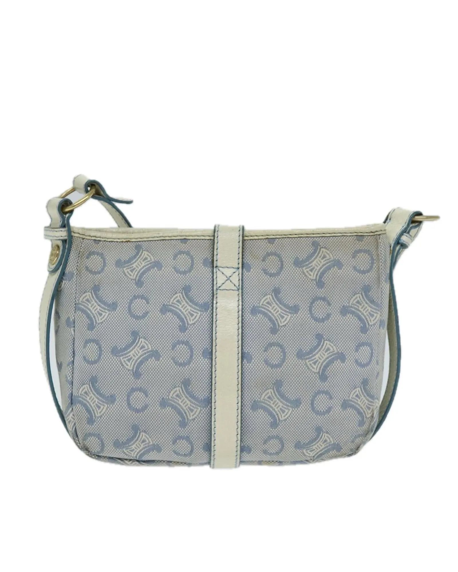 Blue Canvas Shoulder Bag with Shoulder Drop of 53cm - C Rank