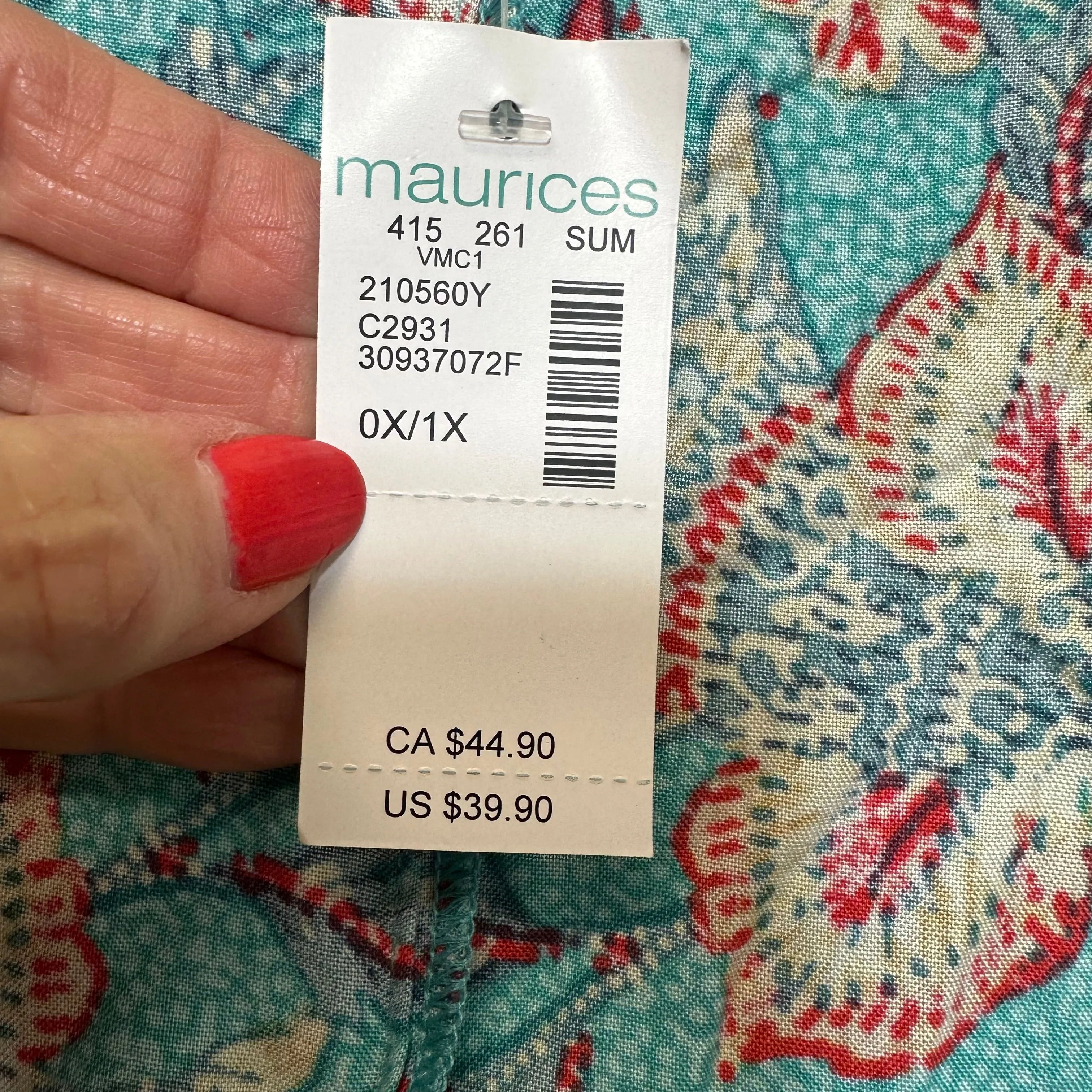 Blue Kimono Maurices O, Size Xxl