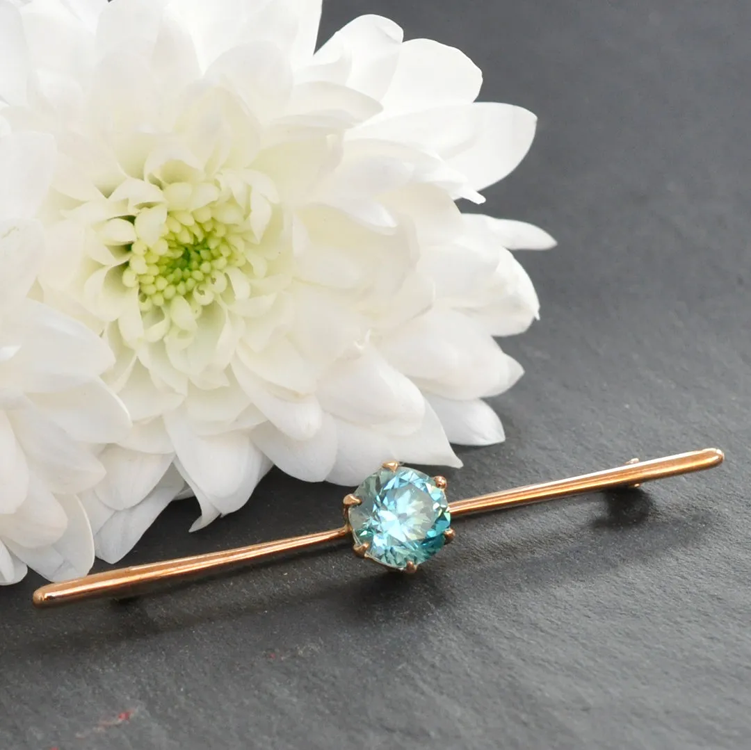 Blue Zircon Stock Pin