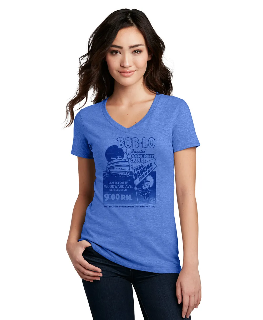 Boblo V-neck Heather Sea Blue