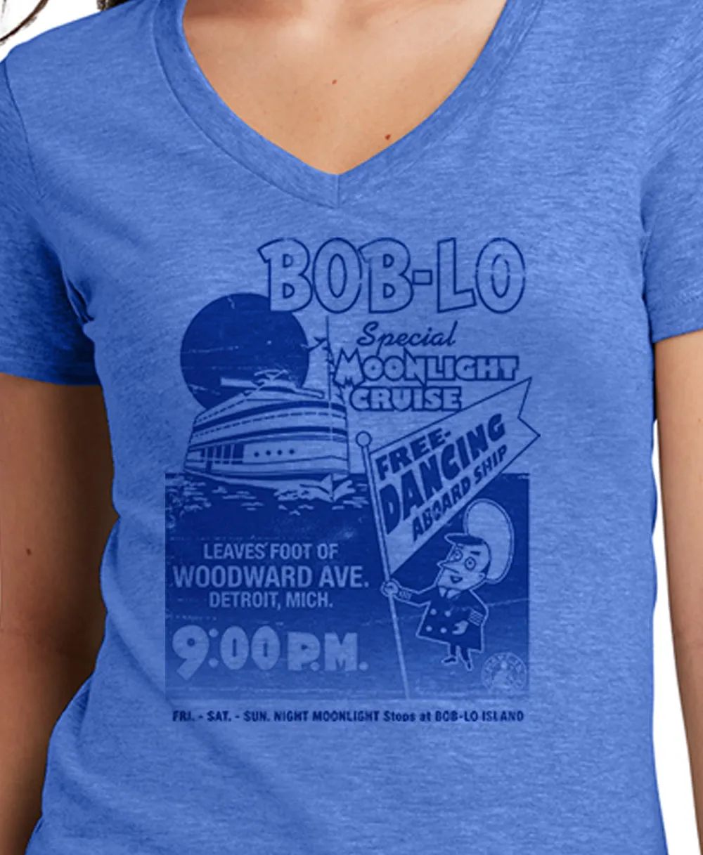 Boblo V-neck Heather Sea Blue