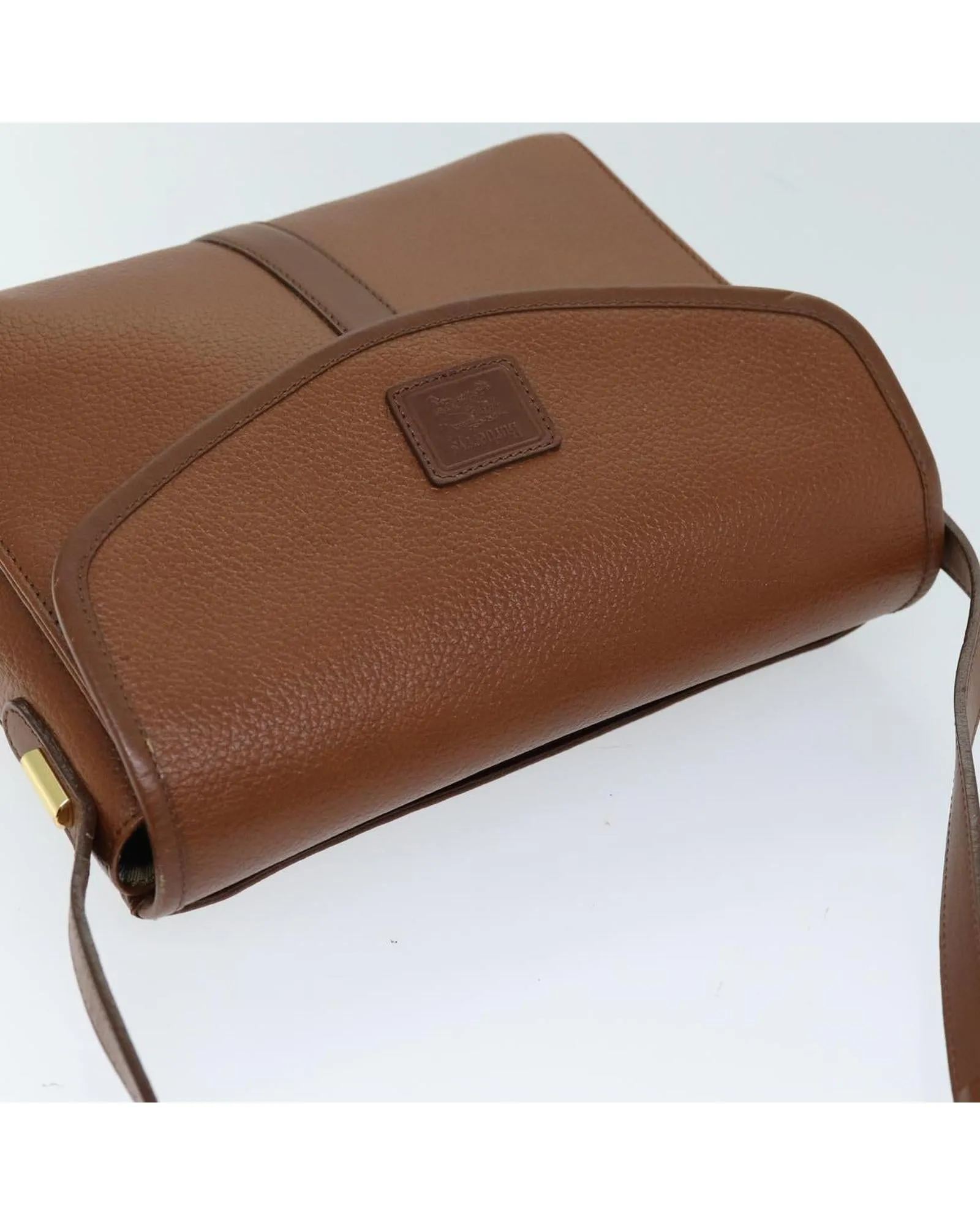 Brown Leather Shoulder Bag by Burberrys