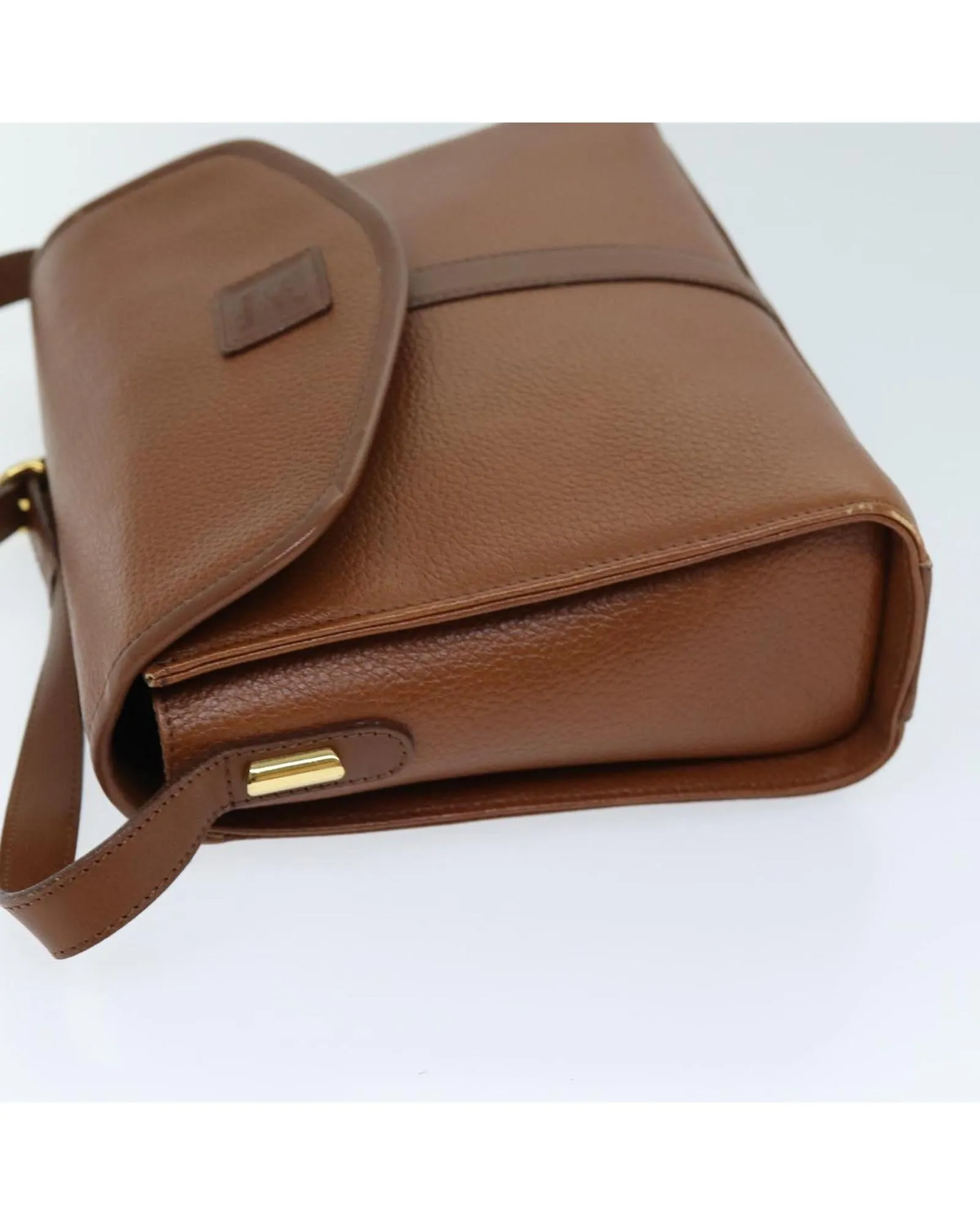 Brown Leather Shoulder Bag by Burberrys