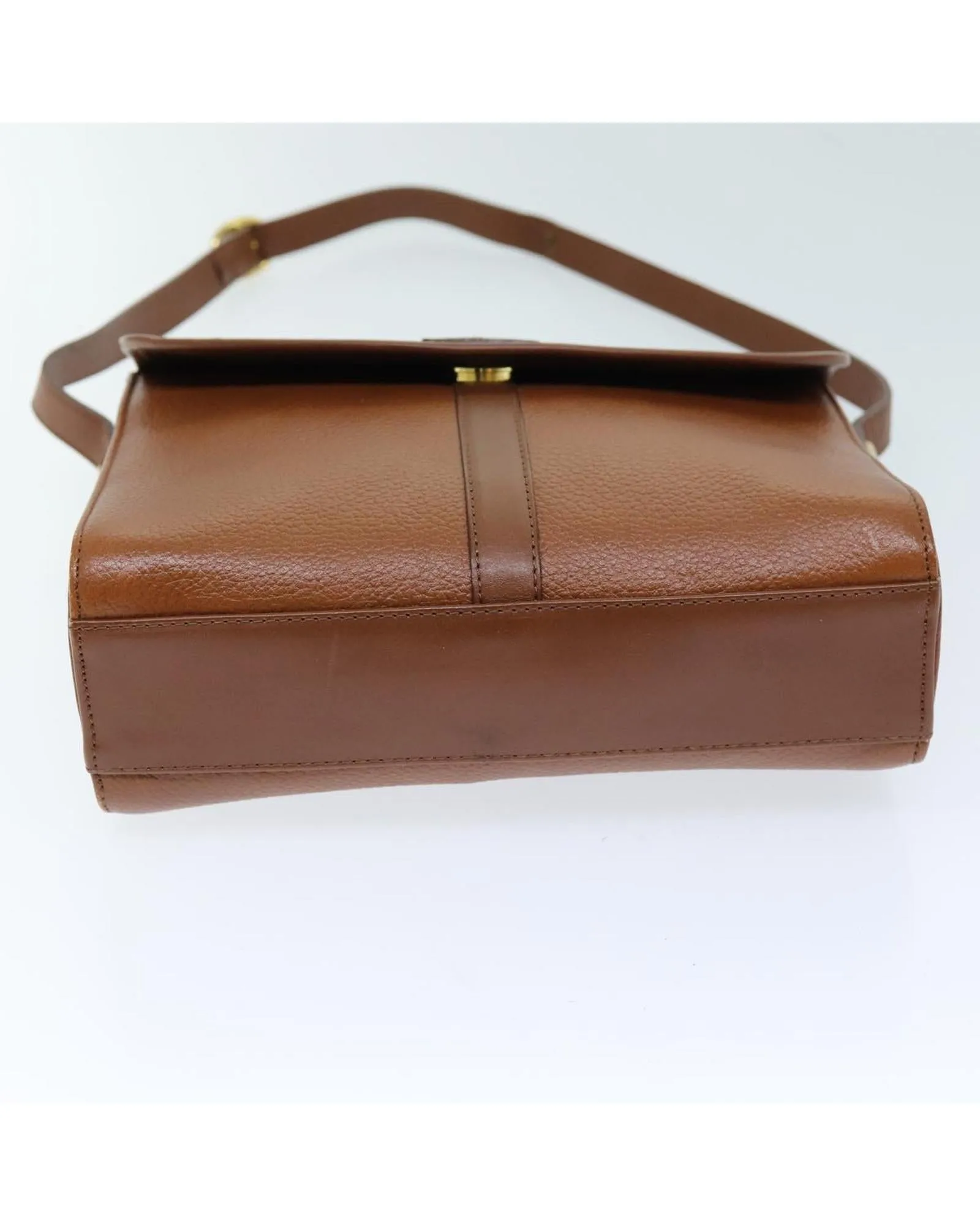 Brown Leather Shoulder Bag by Burberrys