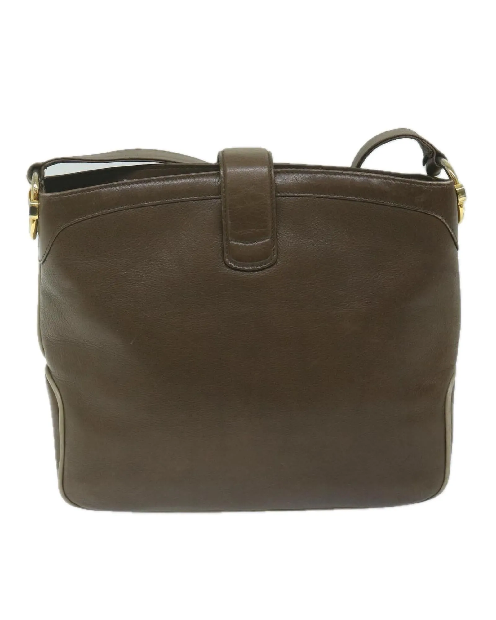 Brown Leather Shoulder Bag by Celine