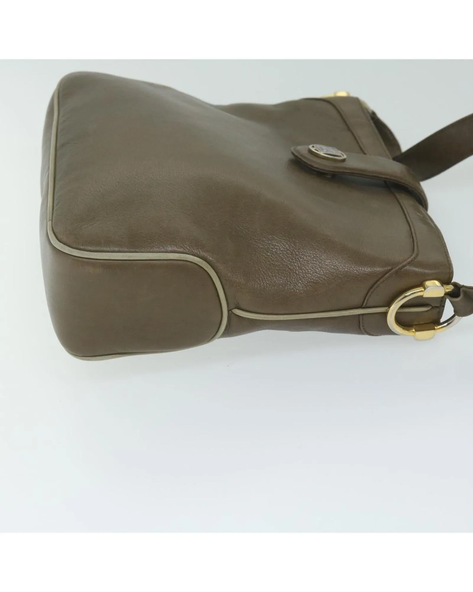 Brown Leather Shoulder Bag by Celine