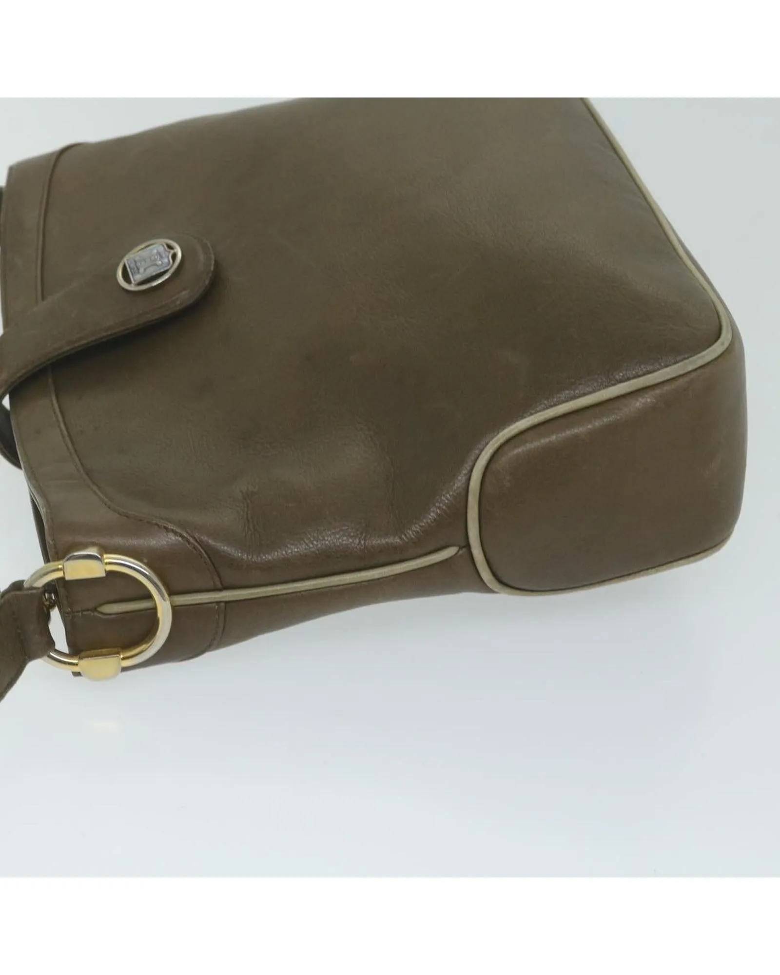 Brown Leather Shoulder Bag by Celine