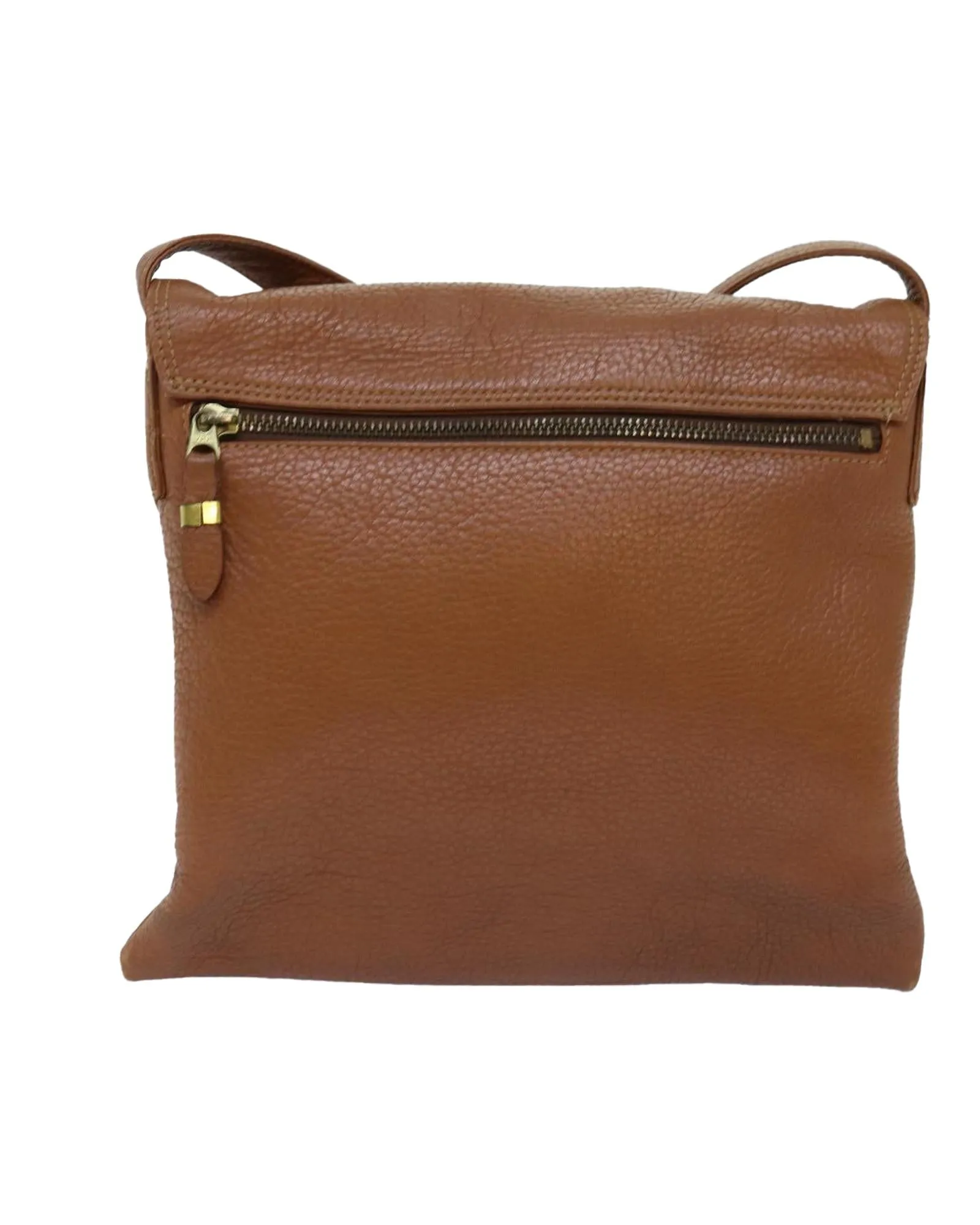 Brown Leather Shoulder Bag with Adjustable Strap