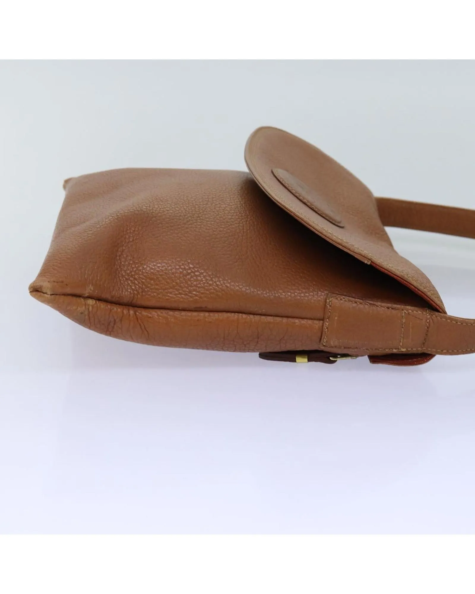 Brown Leather Shoulder Bag with Adjustable Strap