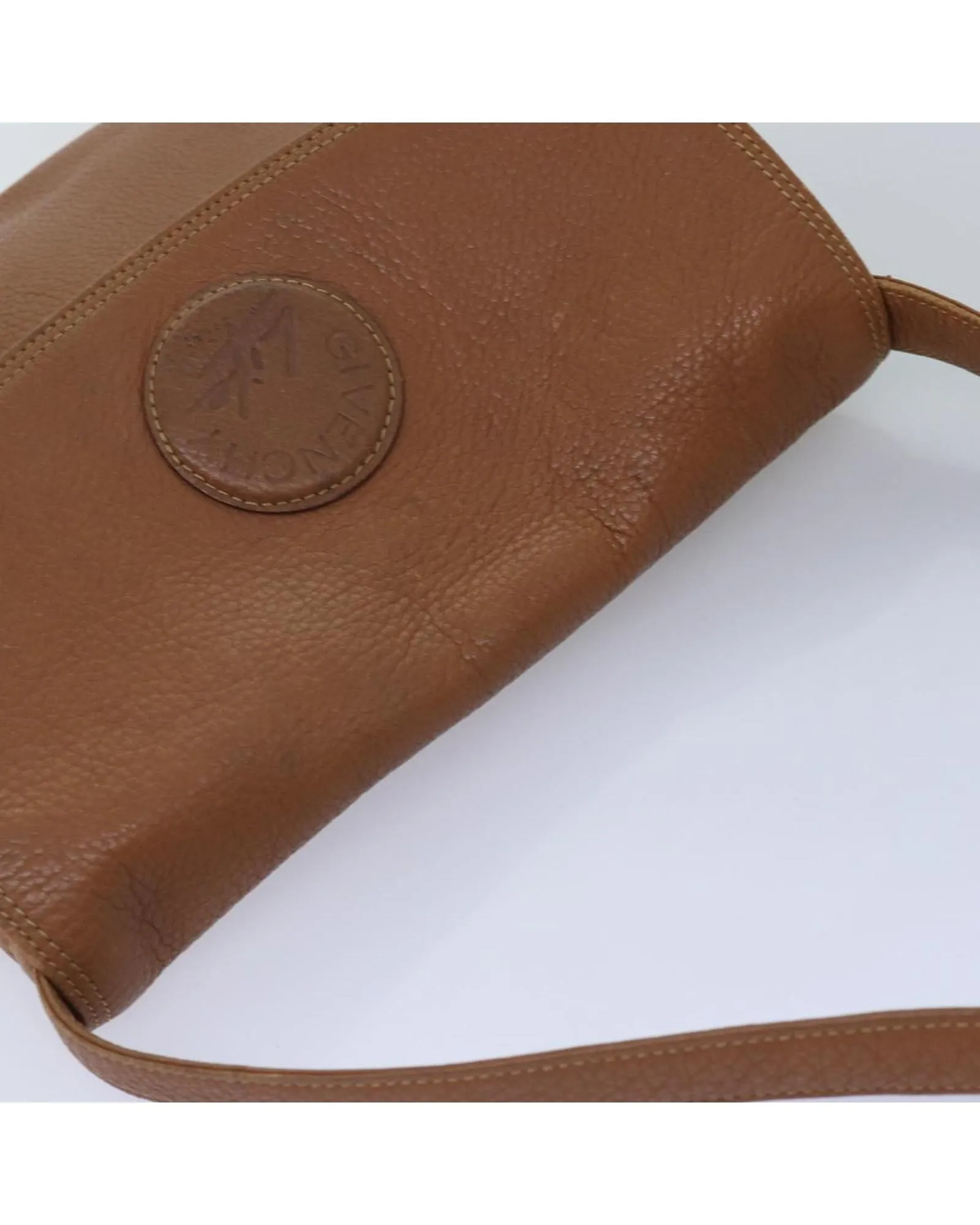 Brown Leather Shoulder Bag with Adjustable Strap