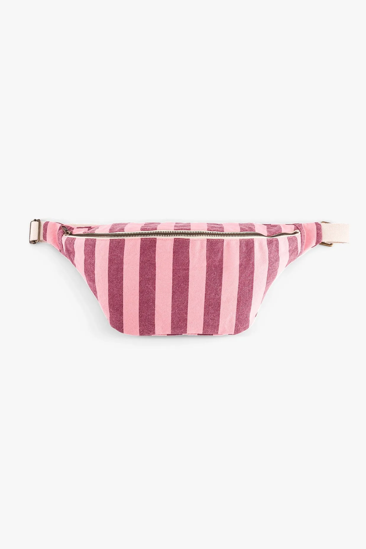 Bum Bag Stripes Burgundy /Flamingo Pink