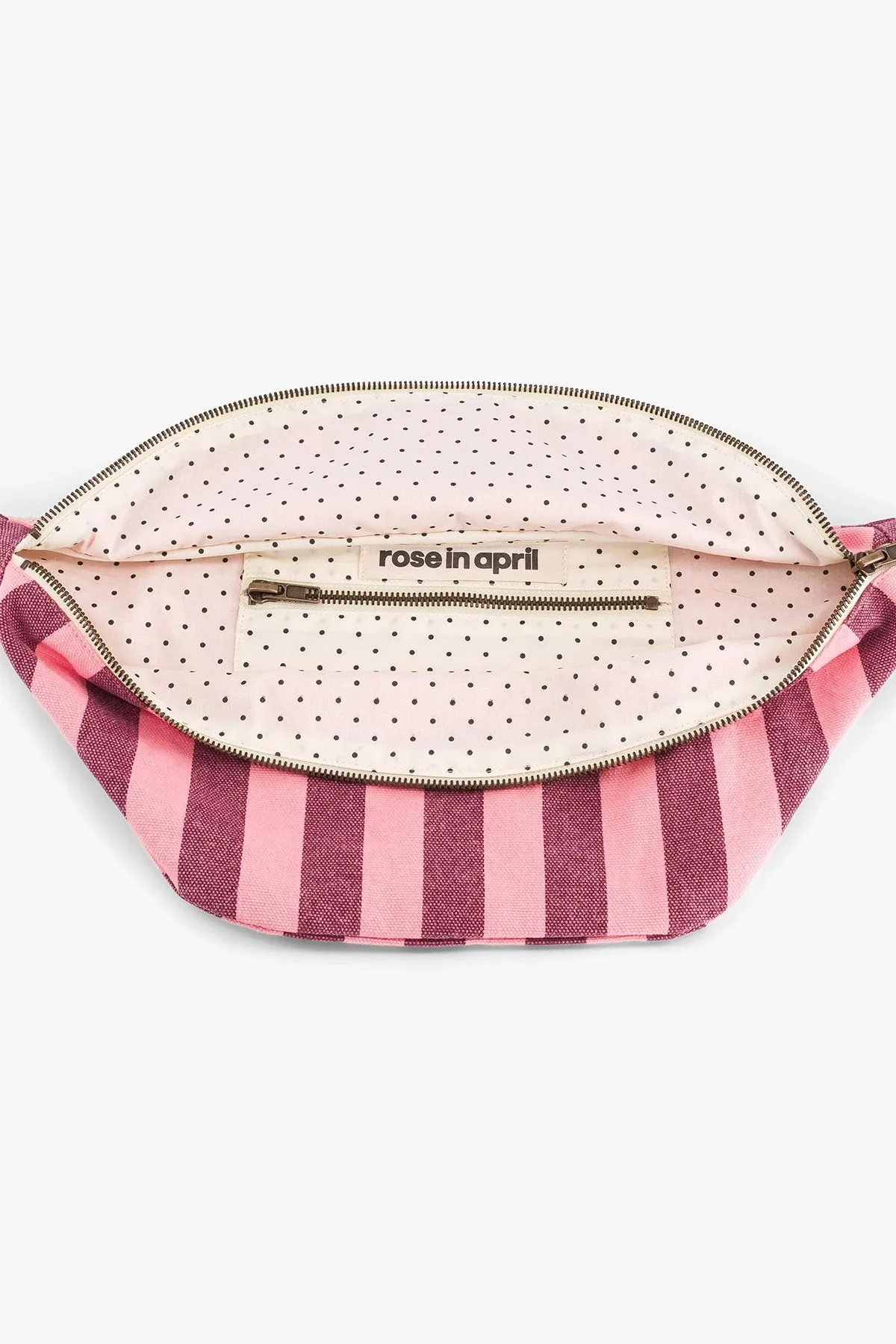 Bum Bag Stripes Burgundy /Flamingo Pink