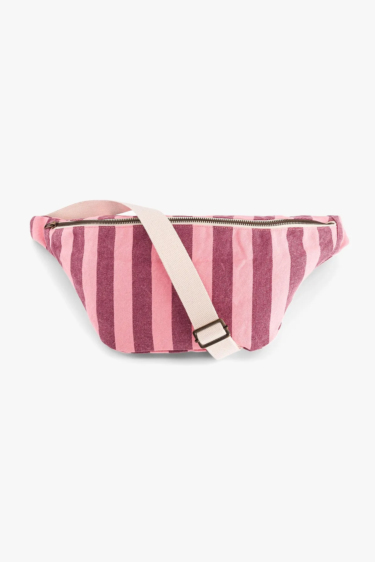 Bum Bag Stripes Burgundy /Flamingo Pink