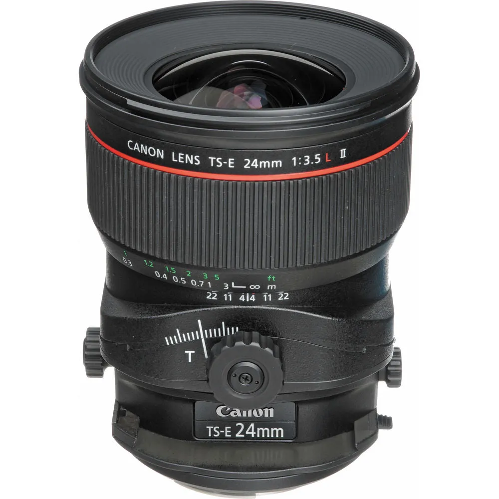 Canon TS-E 24mm f/3.5L II Tilt-Shift Lens  with BONUS Bundle | Memory | Backpack | Monopod | Cleaning Kit | Intl Model