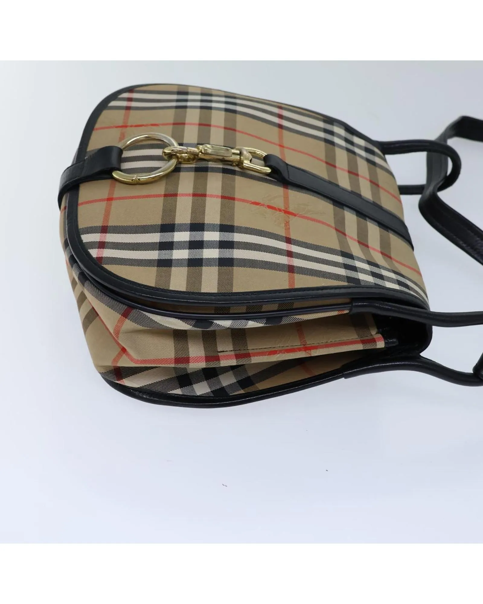 Canvas Shoulder Bag with Nova Check Pattern by Burberrys