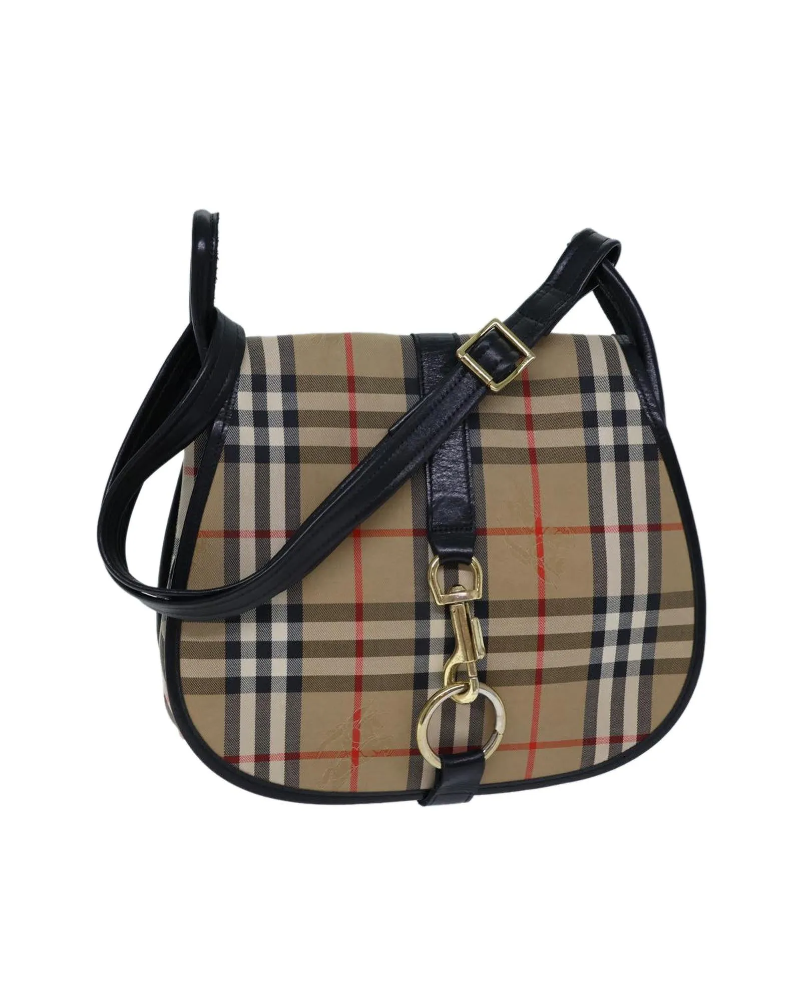 Canvas Shoulder Bag with Nova Check Pattern by Burberrys