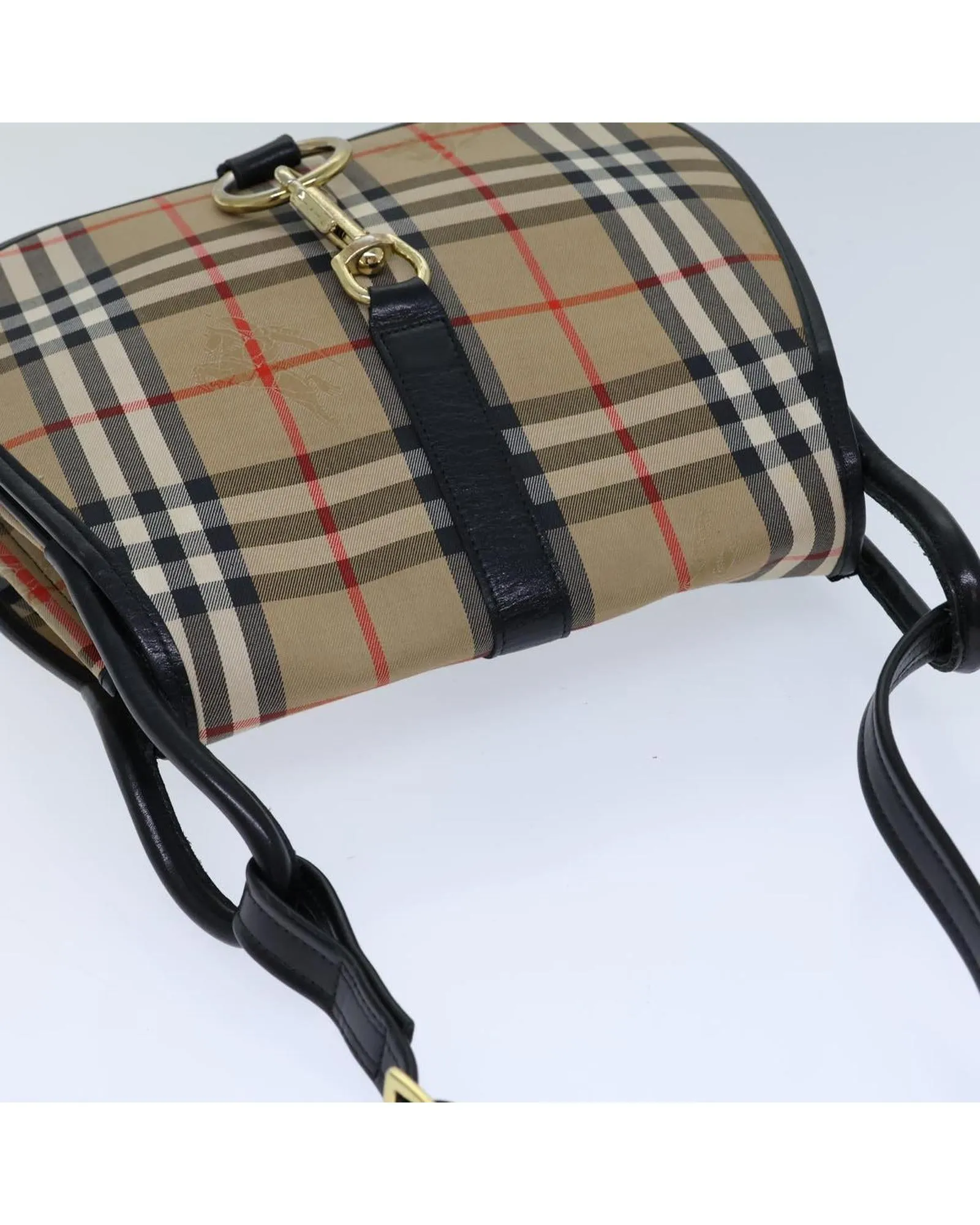 Canvas Shoulder Bag with Nova Check Pattern by Burberrys