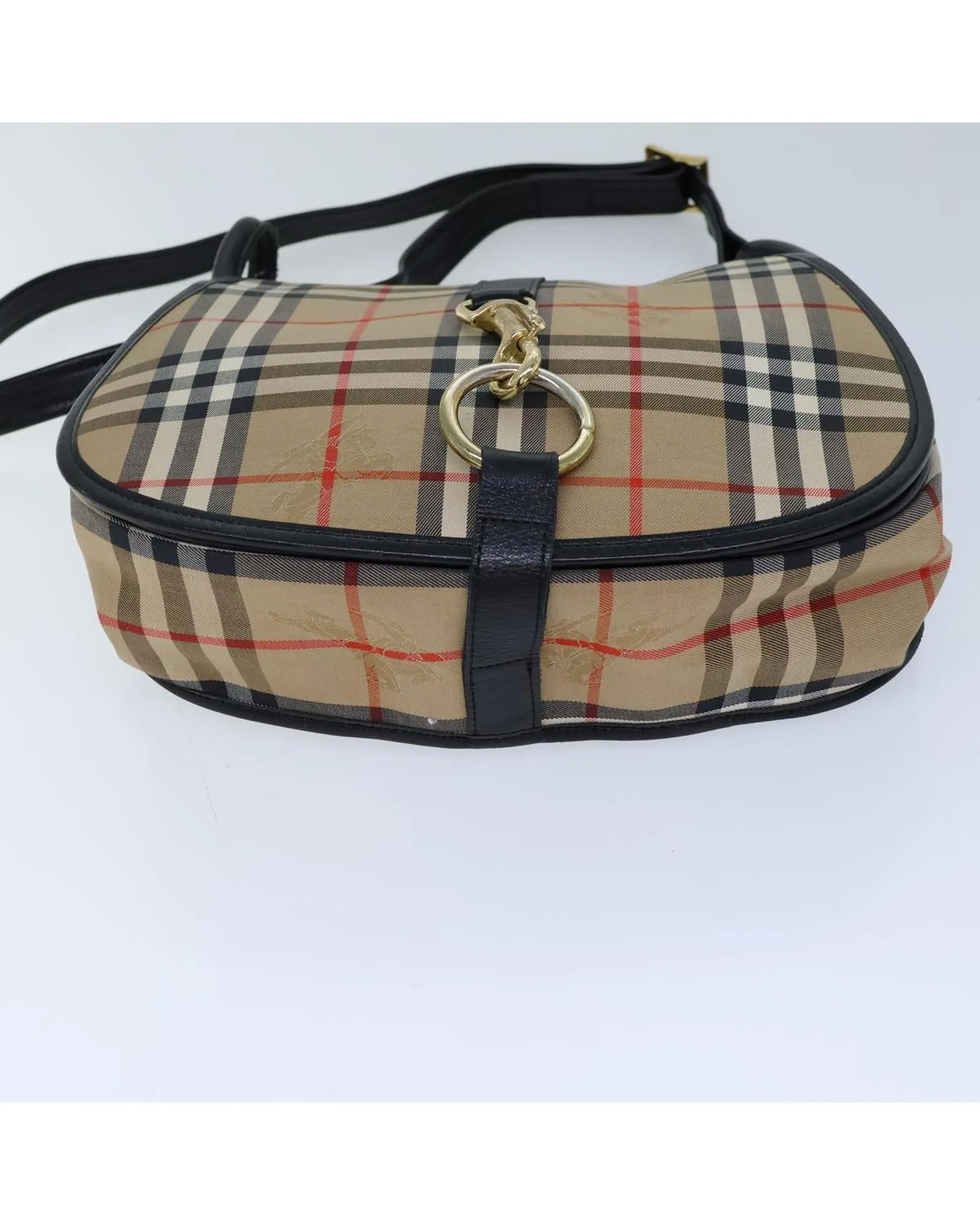 Canvas Shoulder Bag with Nova Check Pattern by Burberrys