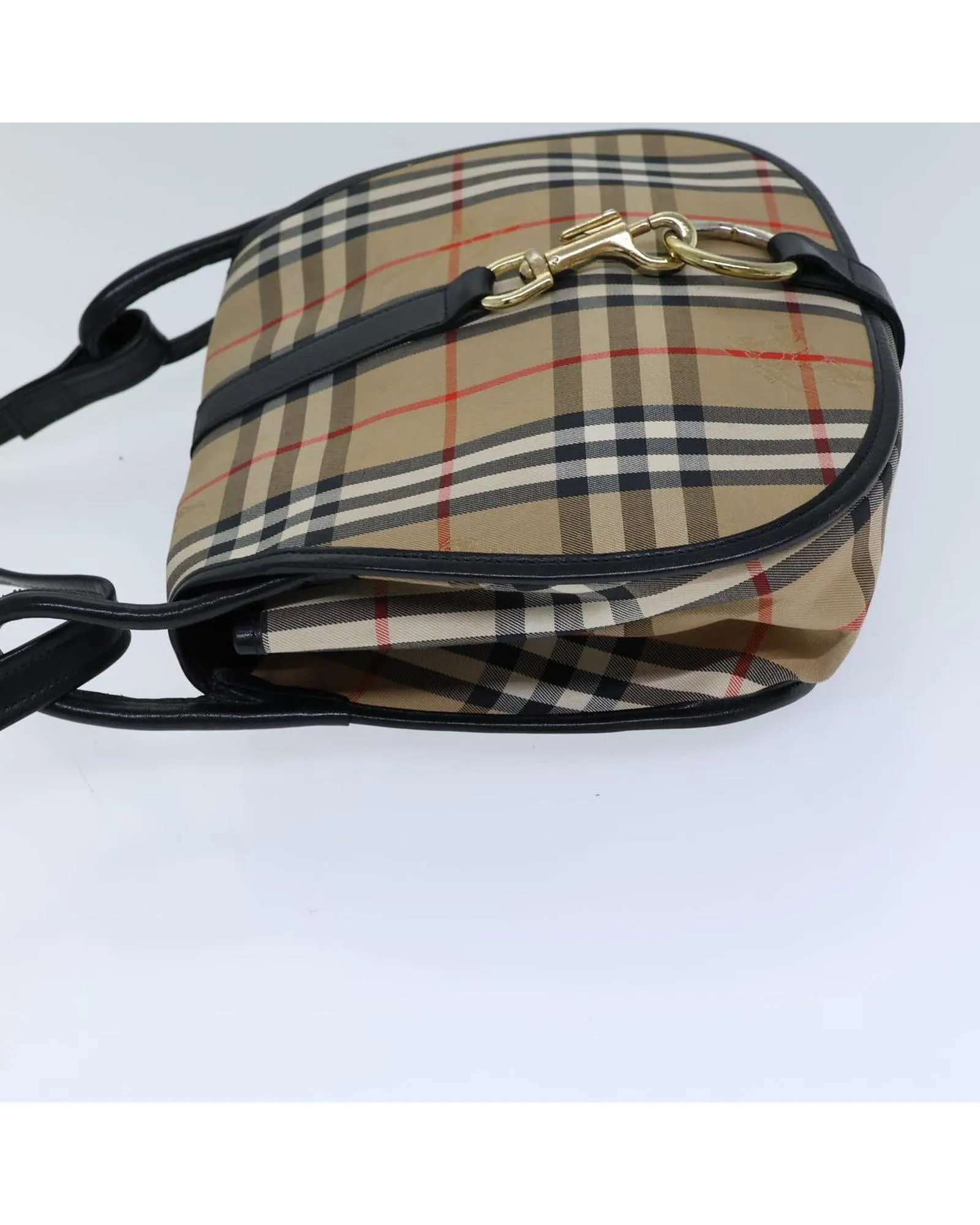 Canvas Shoulder Bag with Nova Check Pattern by Burberrys