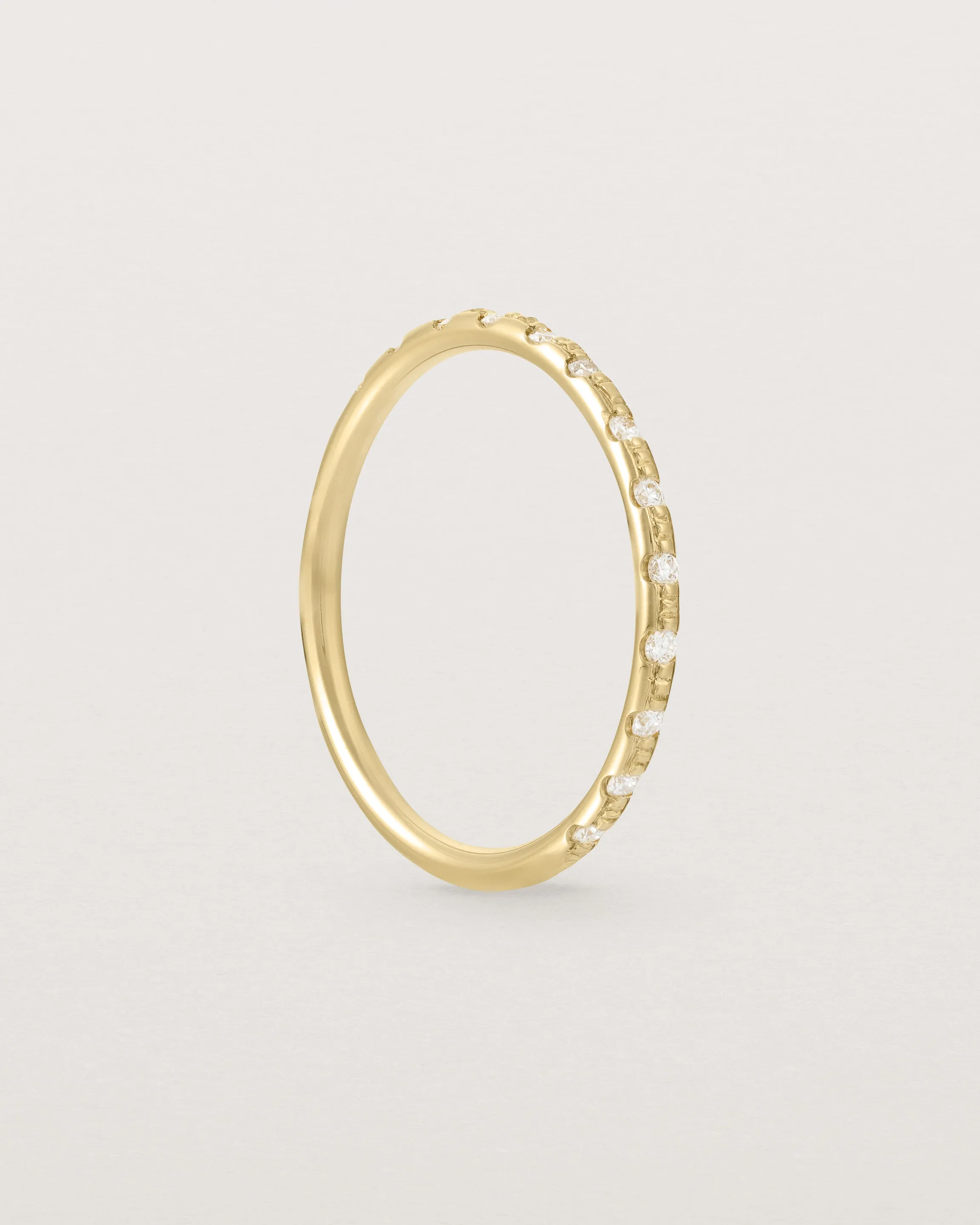 Cascade Round Profile Wedding Ring | Diamonds